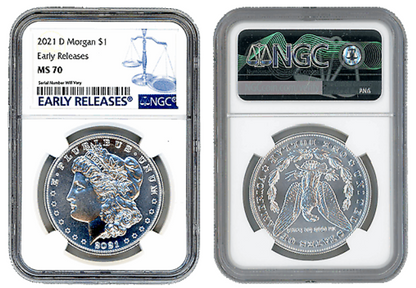 2021 D Morgan Silver Dollar - Early Releases - NGC MS70