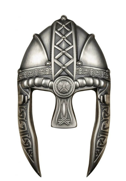2022 10 oz Solomon Viking Helmet Silver Antique Finish