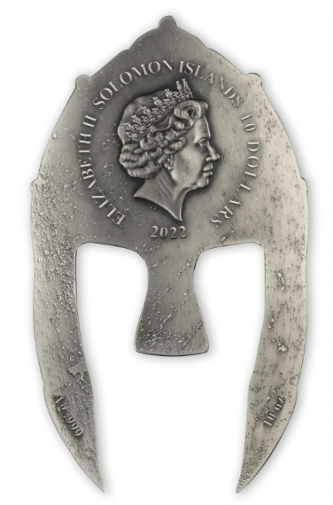 2022 10 oz Solomon Viking Helmet Silver Antique Finish