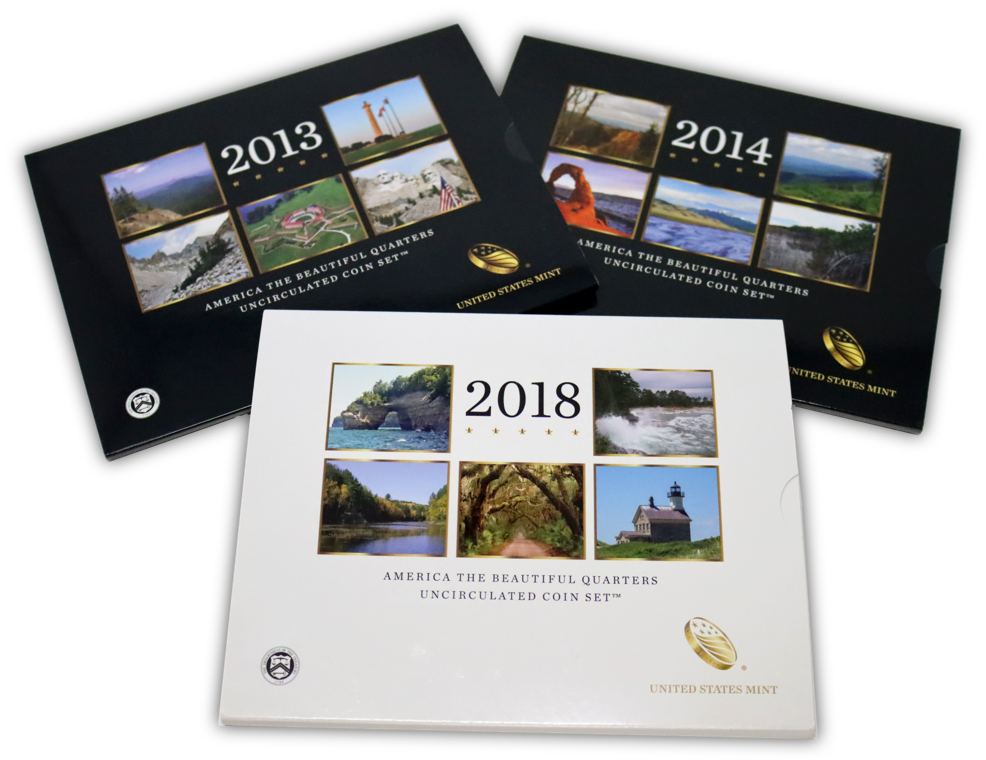 America The Beautiful Quarters Uncirculated 10 Coin Set PD Grab Bag