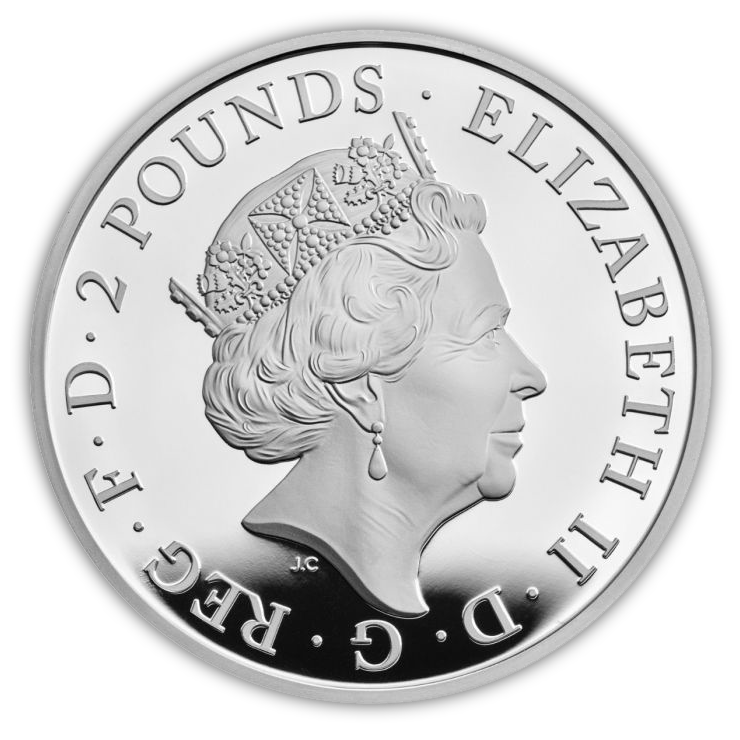 2022 Great Britain The Royal Tudor Beasts - Seymour Panther 1oz  .9999 Silver BU