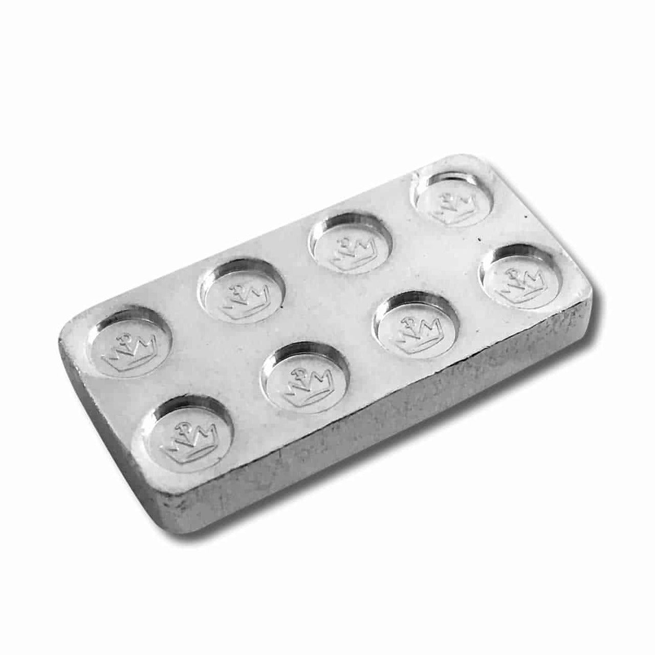 Monarch Building Block Bar Silver - 1/2oz - Half 2x4