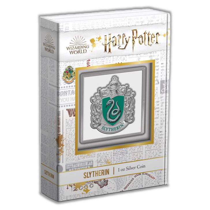 2021 Harry Potter - Hogwarts House Crest Slytherin - 1oz Silver Proof Coin