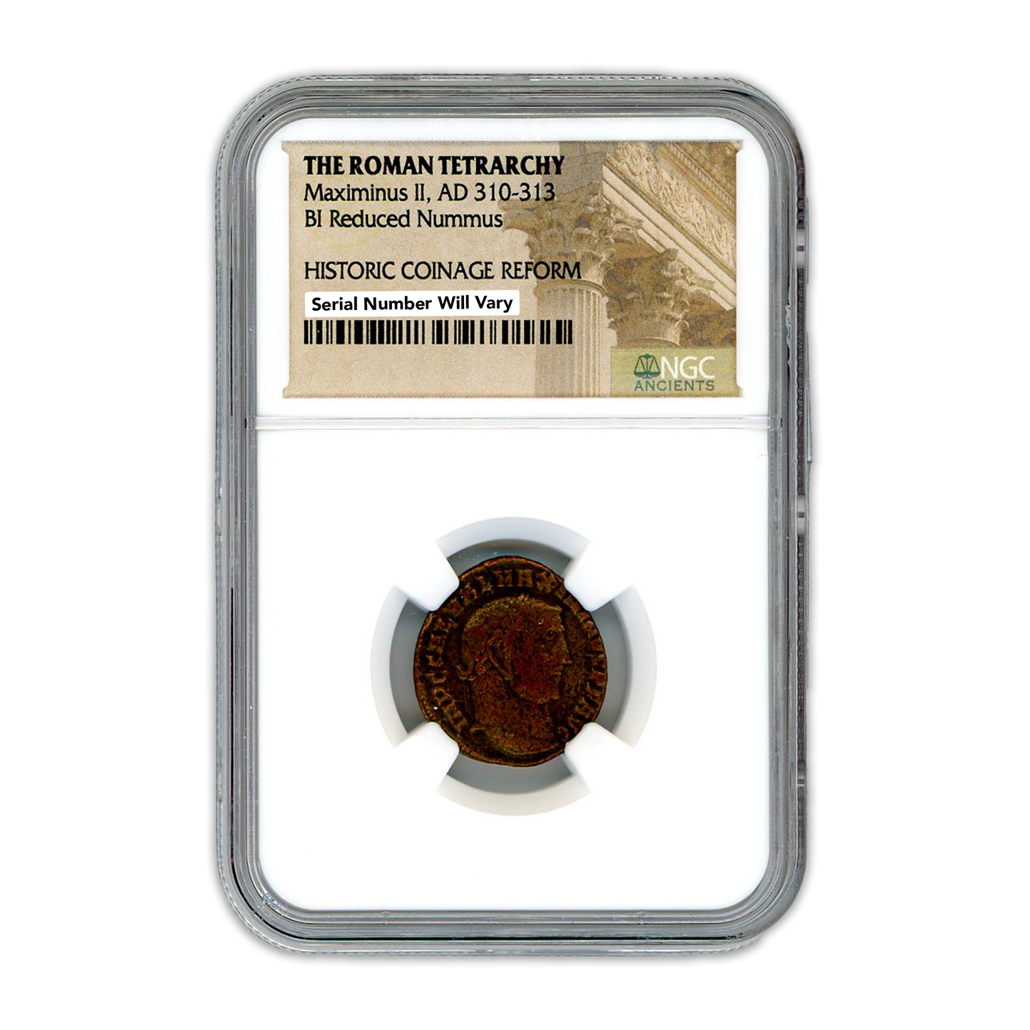 Ancient Roman Bronze Coin - Maximinus II- Historic Coinage Reform-  NGC Certified