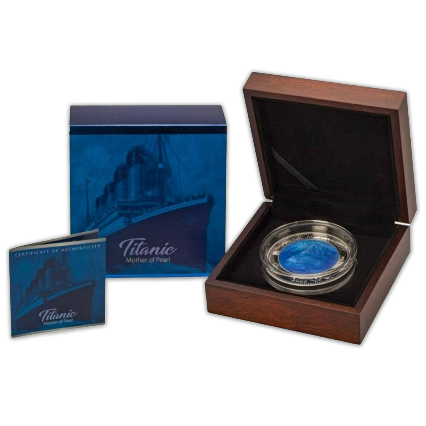 2022 5 oz Solomon Islands Silver RMS Titanic - Mother of Pearl