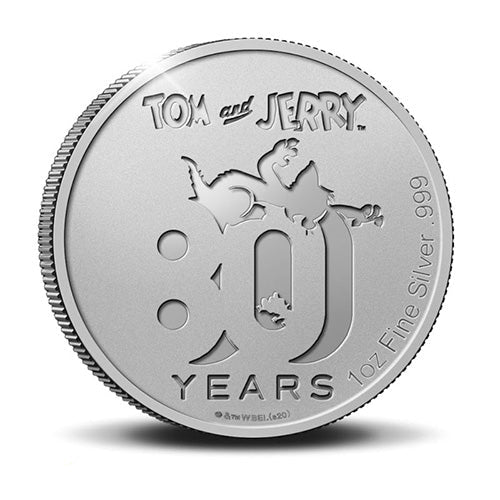 Tom & Jerry 80th Anniversary  - 1 oz Lenticular Silver Round