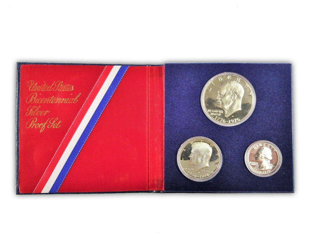 1976 US Proof & Mint Bicentennial Silver Set - Combo - Original Government Packaging