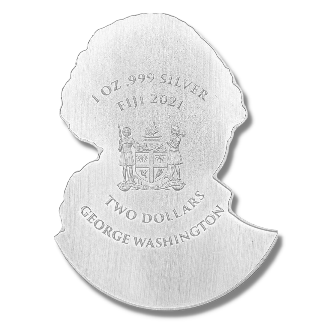 2021 George Washington Fiji - 1 oz Shaped Silver Coin