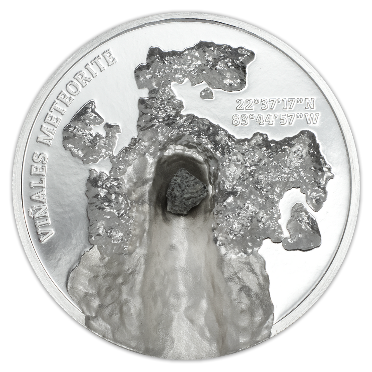 2020 $5 Cook Island Silver Viñales Meteorite - 1oz - High Relief