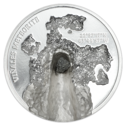 2020 $5 Cook Island Silver Viñales Meteorite - 1oz - High Relief