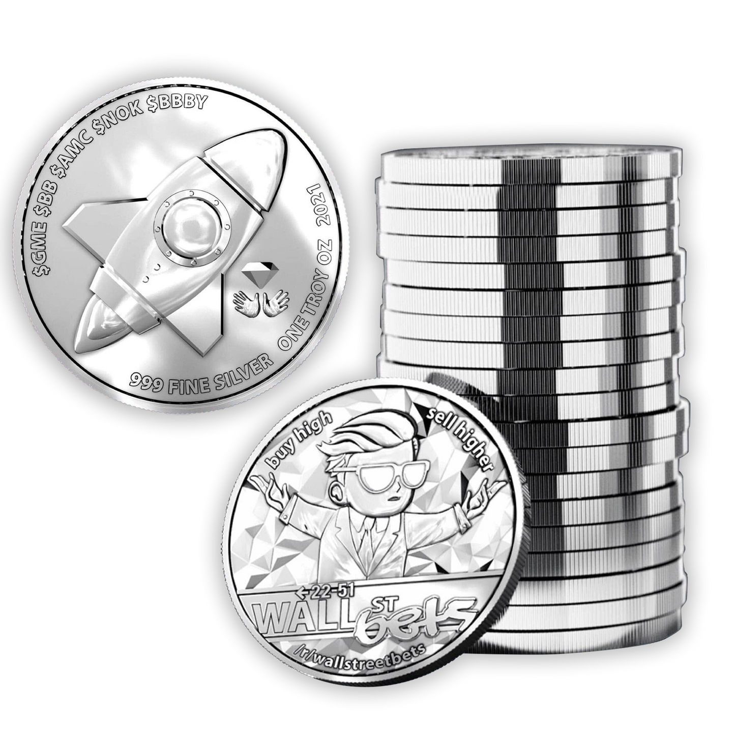 Presale:  WallStreetBets 1 oz Silver Round