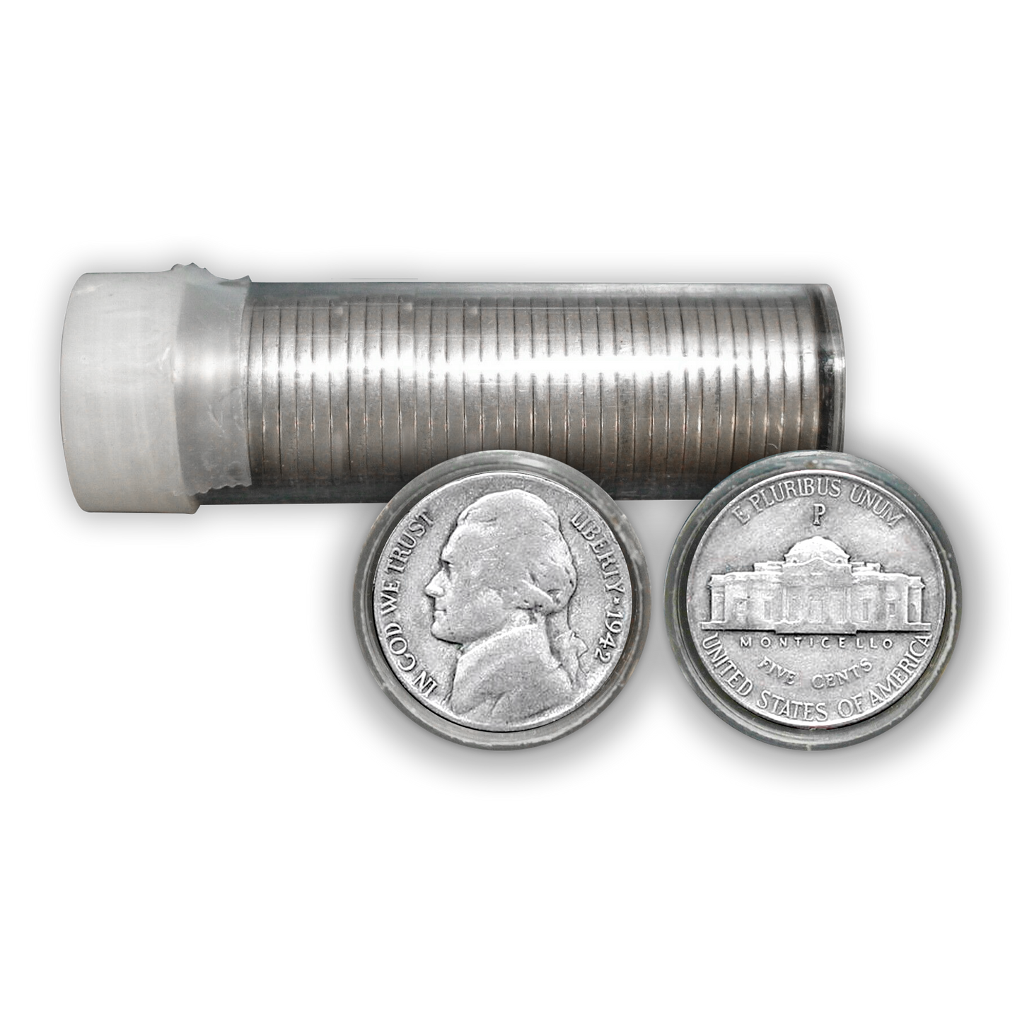 Vintage Jefferson War Nickel - Circulated Roll of 40