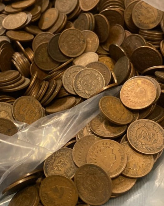 Vintage Indian Cent - Circulated Full Roll of 50