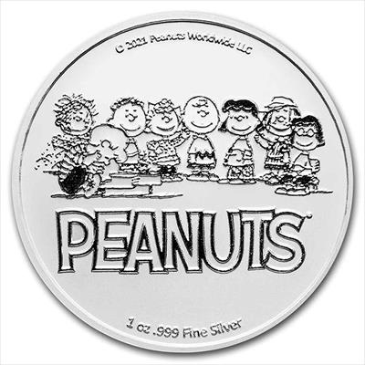 2021 Charlie Brown Build a Sandcastle -  1oz  .9999 Silver Color Round