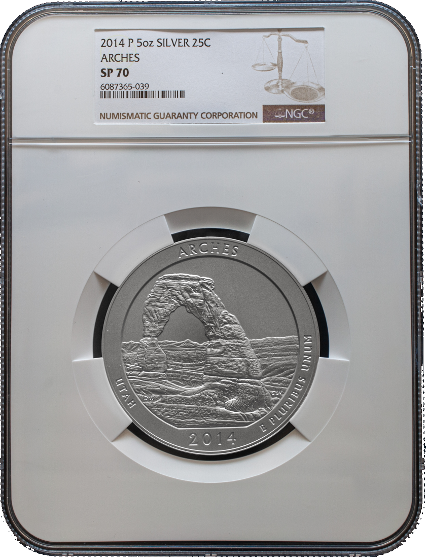 2014 Arches 5 oz Silver - NGC SP70