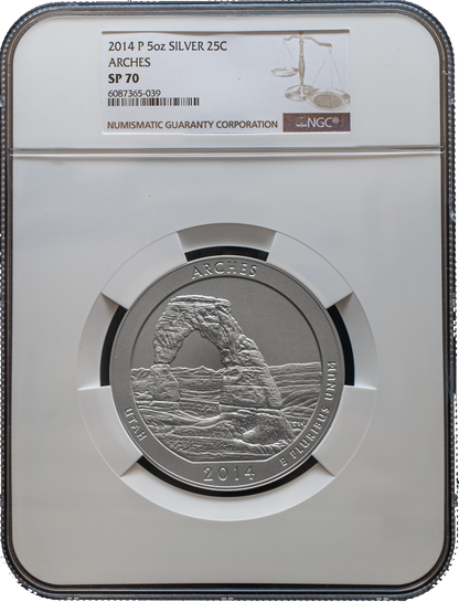 2014 Arches 5 oz Silver - NGC SP70