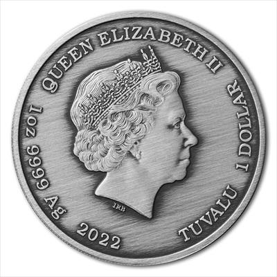 2022 1oz Tuvalu - Hera Silver - Brilliantly Uncirculated