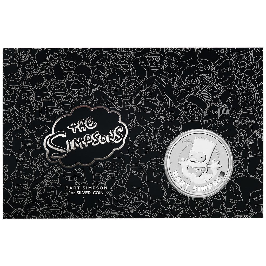 2022 Bart Simpson 1 oz Silver Coin in Card