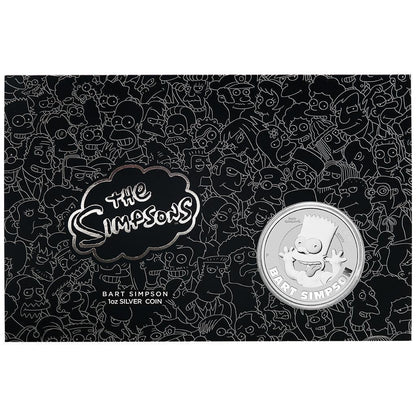 2022 Bart Simpson 1 oz Silver Coin in Card