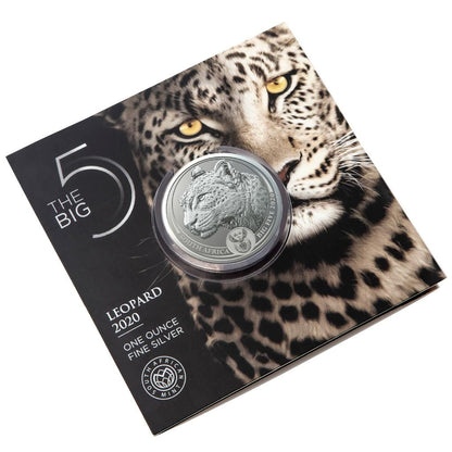 2020 Big Five Leopard - 1 Oz Silver - South African Mint - Brilliant Uncirculated