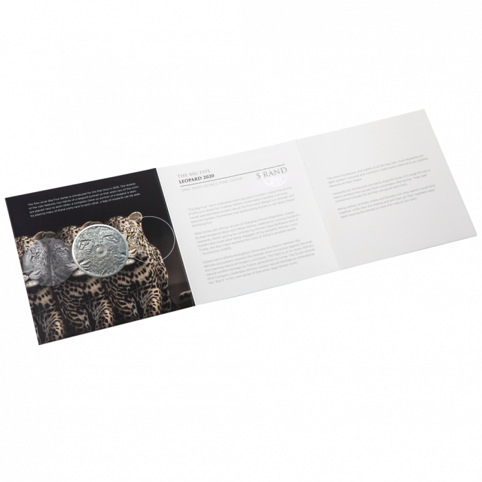 2020 Big Five Leopard - 1 Oz Silver - South African Mint - Brilliant Uncirculated