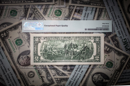 1995 $2 US Federal Reserve Note - Mary Ellen Withrow Auto - PMG MS67