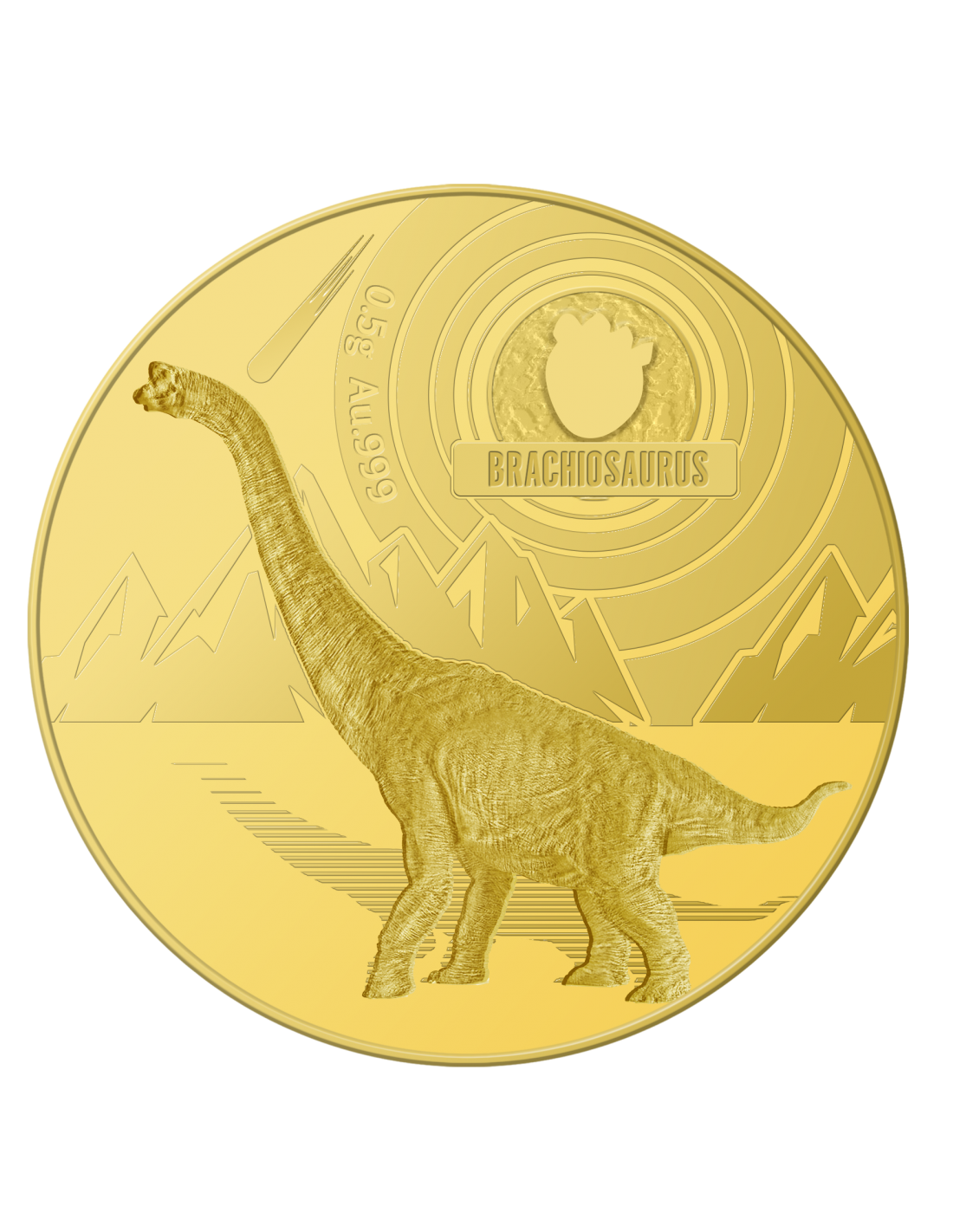2021 Solomon The Age of the Dinosaurs - Brachiosaurus Gold Proof