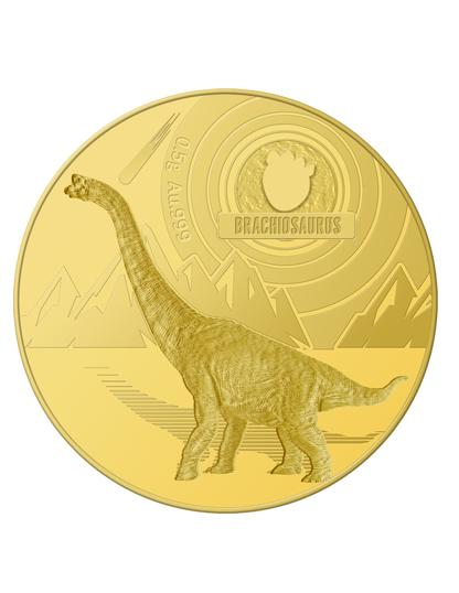 2021 Solomon The Age of the Dinosaurs - Brachiosaurus Gold Proof