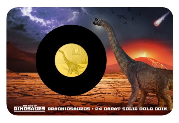 2021 Solomon The Age of the Dinosaurs - Brachiosaurus Gold Proof
