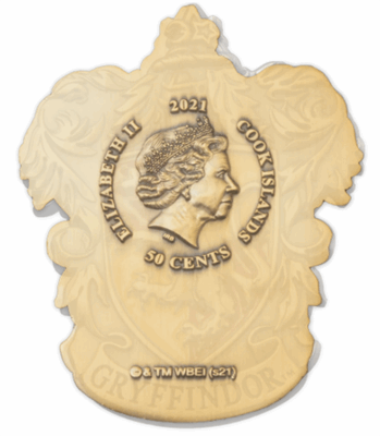 2021 Harry Potter - Hogwarts House Crest Gryffindor -  65.5 – 72.5 g - Iron with matt gold plating
