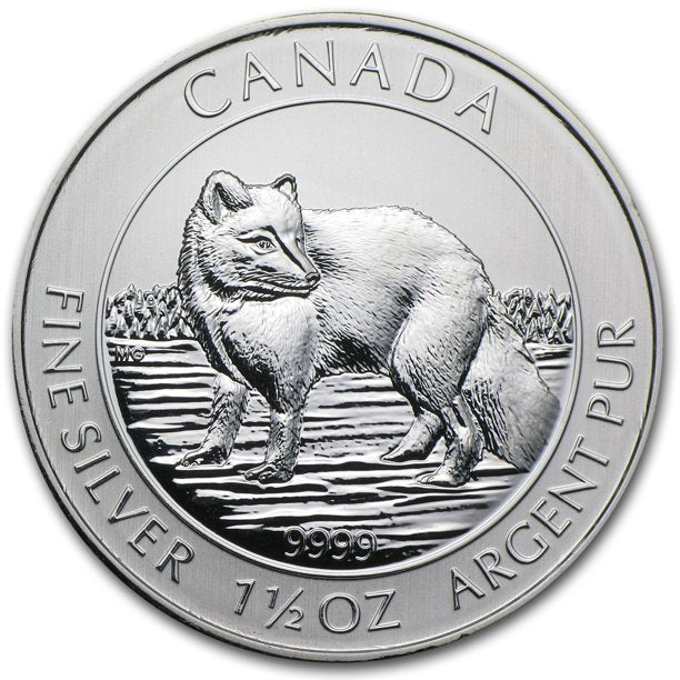 2014 $8 Arctic Fox 1.5 oz Silver - Royal Candian Mint BU