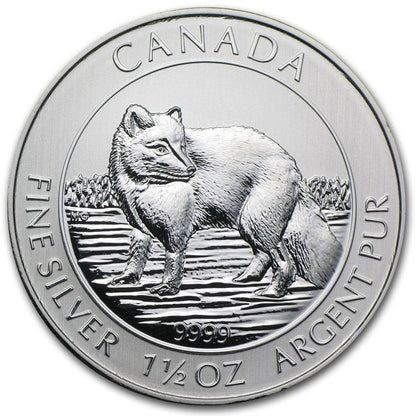 2014 $8 Arctic Fox 1.5 oz Silver - Royal Candian Mint BU