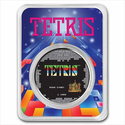2021 1oz Tetris Rocket Launch Silver Round