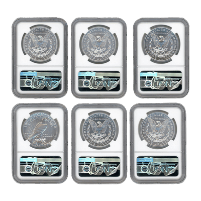 2021 Morgan Silver Dollar 6 pc. Set  NGC MS70 Early Release
