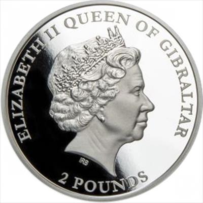 2021 Gibraltar Barbary macaque Fabulous 15 Privy Mark - 1 oz Silver Proof BU