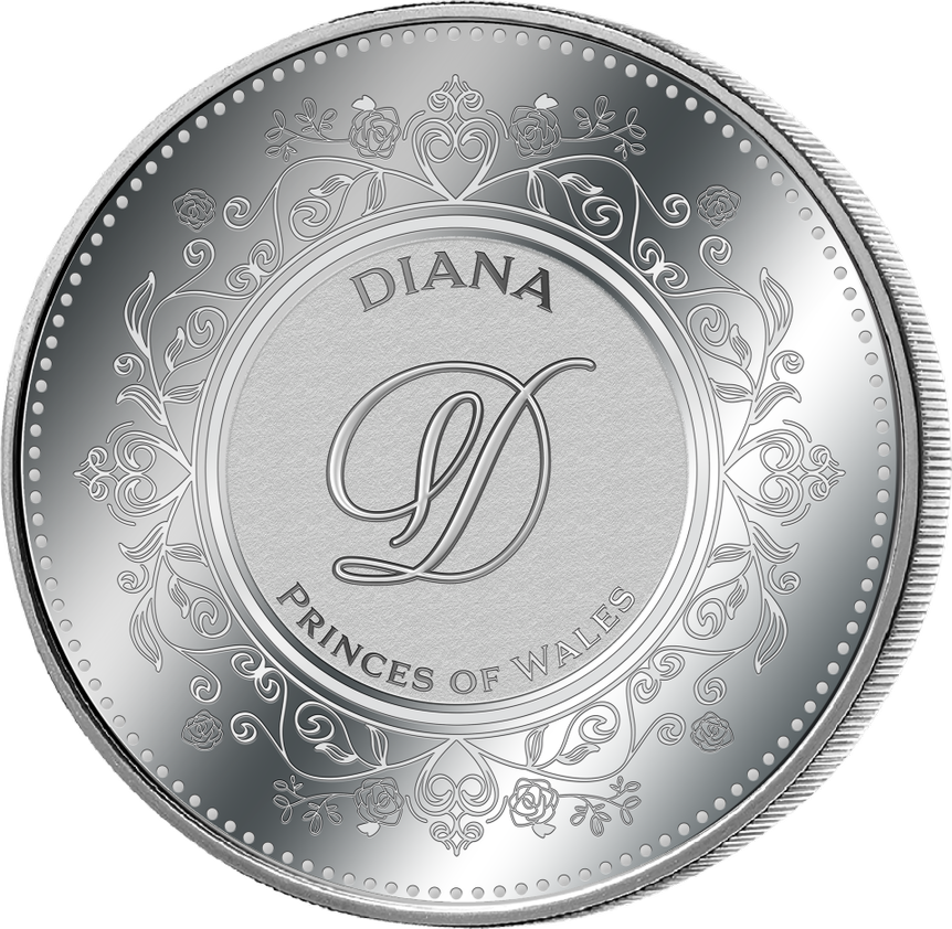2022 Lady Diana Remembrance 25th Anniversary 1967-1991 .999 Silver Plated in Card