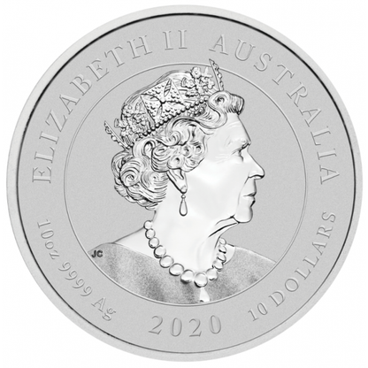2020 Australia Dragon & Tiger - 10 oz Silver BU- Perth Mint