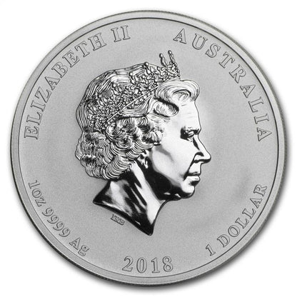 2018 Dragon and Tiger 1 Oz Silver - Perth Mint - Brilliant Uncirculated
