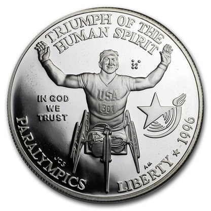 1996 Paralympic Wheelchair  Commemorative Silver Proof