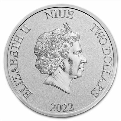 2022 Niue Disney Lady and The Tramp - 1oz  .999 Silver BU Coin