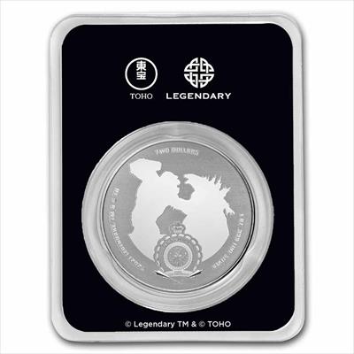 2021 Niue Godzilla Vs Kong - Kong - 1 oz  .999 Silver Colorized BU Coin