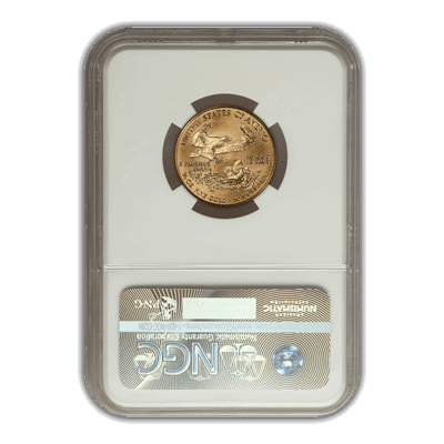 1998 $10 Gold Eagle - 1/4 oz  - NGC MS70