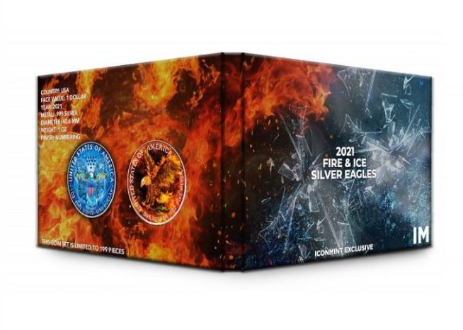 2021 Fire & Ice Silver Eagle Transitional Set - Icon Mint