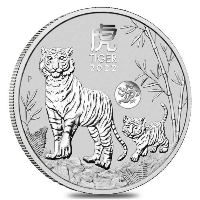 2022 1oz Australia Lunar Series III Year of The Tiger Dragon Privy .9999 Silver Coin