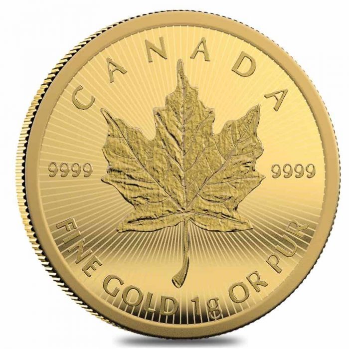 2022 Maplegram 1 gram .9999 Fine Gold - Royal Canadian Mint