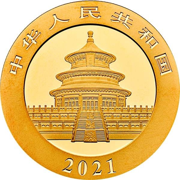 2021 Panda 1 gram .9999 Fine Gold - China Mint