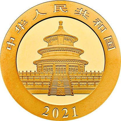 2021 Panda 1 gram .9999 Fine Gold - China Mint