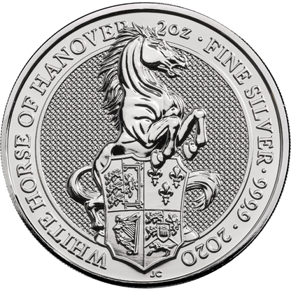 2020 White Horse of Hanover 2 Oz Silver Bullion - Queen's Beast