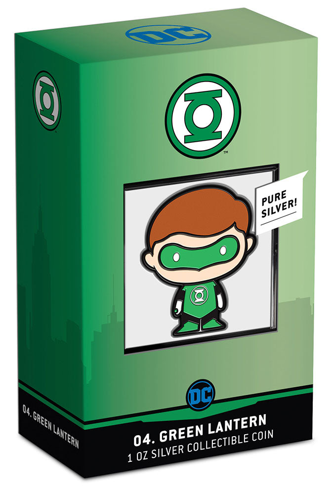 2020 Green Lantern Chibi Collection 1 oz Silver Coin - New Zealand Mint