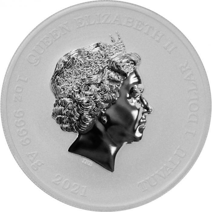 2021 Tuvalu Gods of Olympus- Hades- 1 oz Silver BU coin - Perth Mint